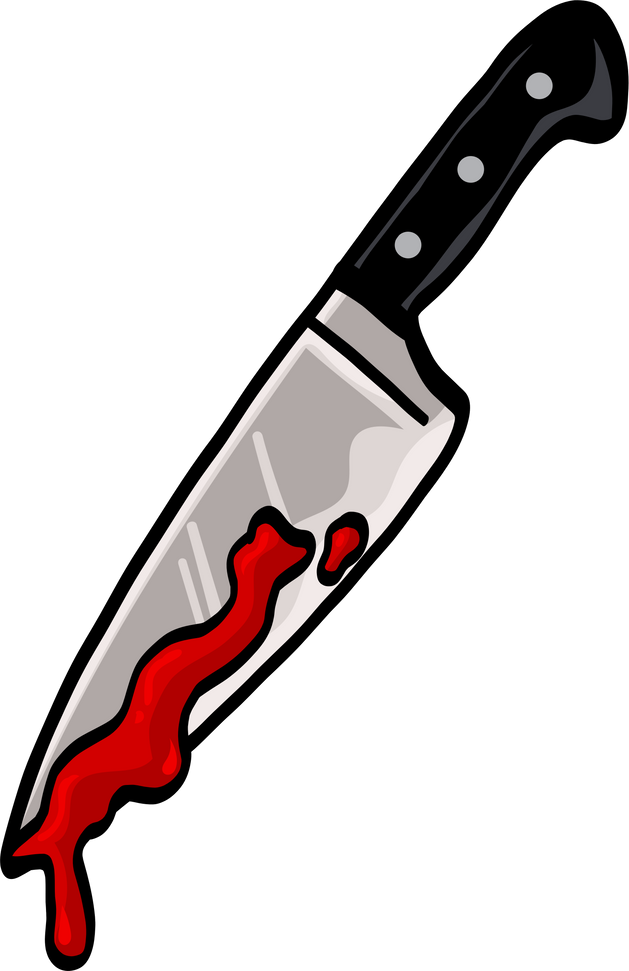 Knife Blood Drawing Illustration Art